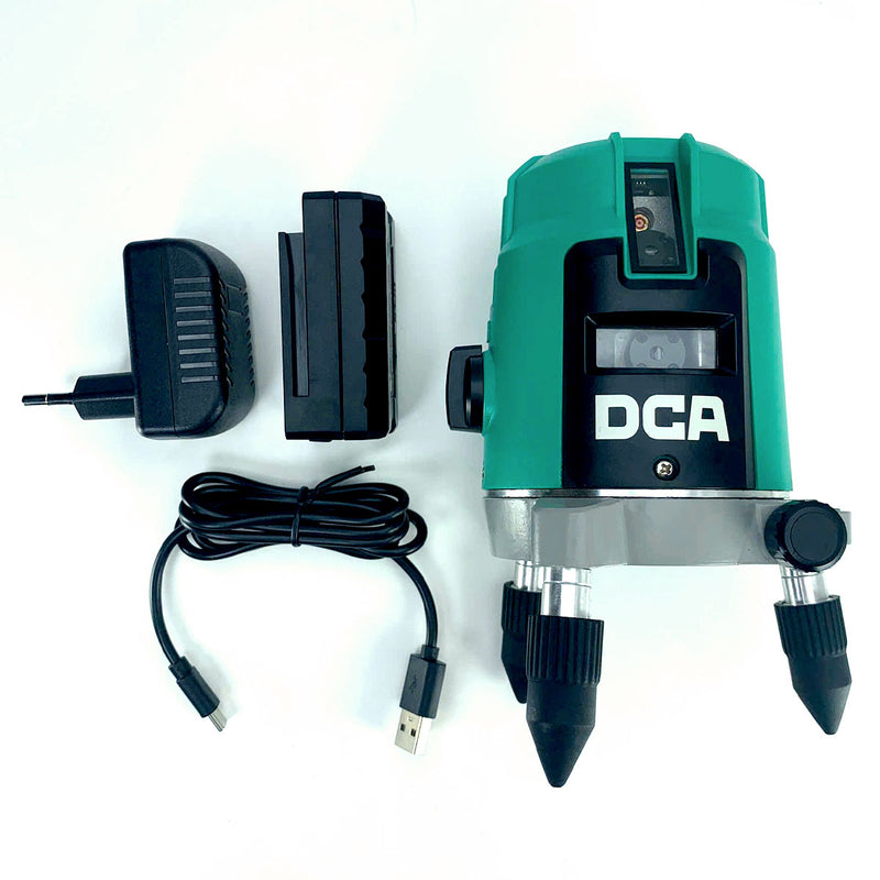 Máy cân mực 3 tia laser xanh DCA AFF11-21, Pin 4V 4.0Ah, đi ốt laser 512nm, khoảng cách 5m
