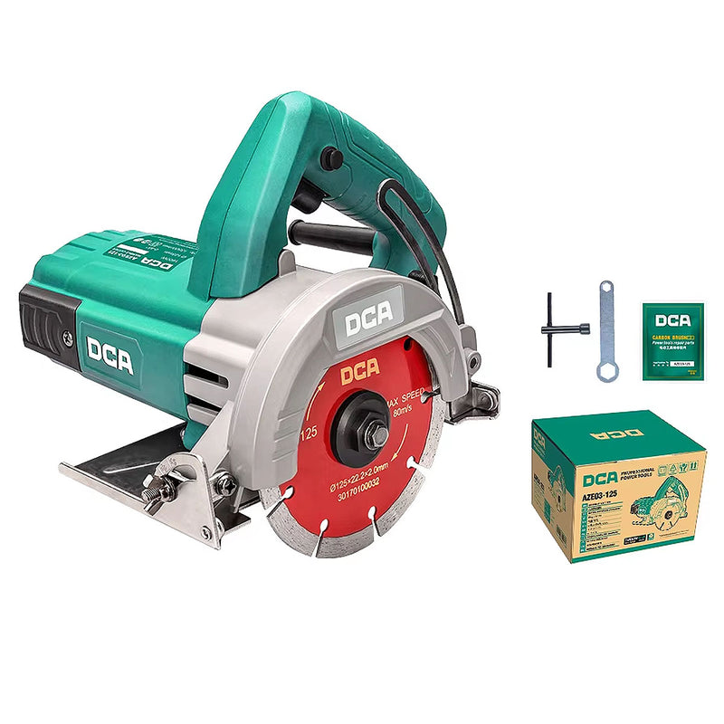 Máy cắt gạch đá DCA AZE03-125 công suất 1,800W, đường kính lưỡi 125mm