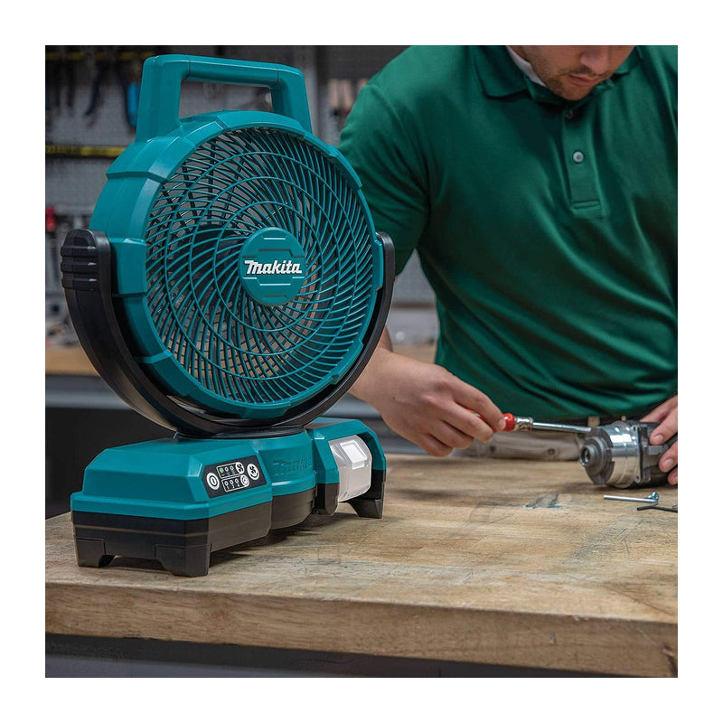 Quạt làm mát Makita DCF203 dùng Pin 18V, 14.4V LXT, hoặc dùng điện AC/220, đường kính cánh quạt 235mm
