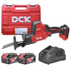 KDJF22 Type FK: Thân máy + 02 Pin 20V 5.0Ah + 01 sạc 20V 4A + Vali nhựa + 02 lưỡi cưa kiếm