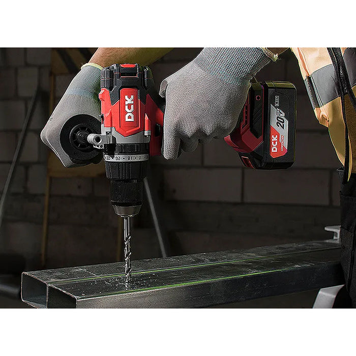Máy khoan búa DCK KDJZ03-13 dùng Pin 20V, đầu kẹp 13mm