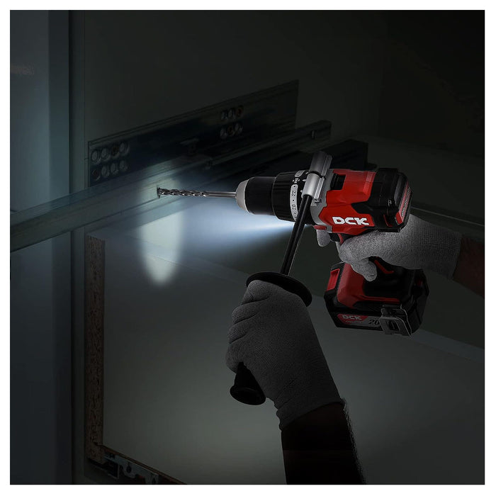 Máy khoan búa DCK KDJZ03-13 dùng Pin 20V, đầu kẹp 13mm