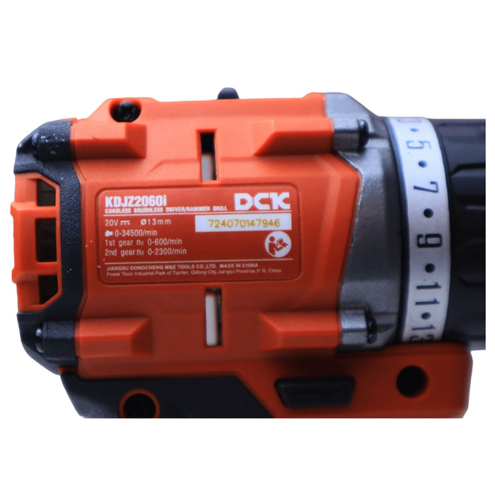 Máy khoan búa DCK KDJZ2060i dùng Pin 20V, đầu kẹp 13mm