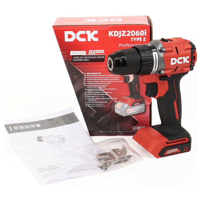 Máy khoan búa DCK KDJZ2060i dùng Pin 20V, đầu kẹp 13mm