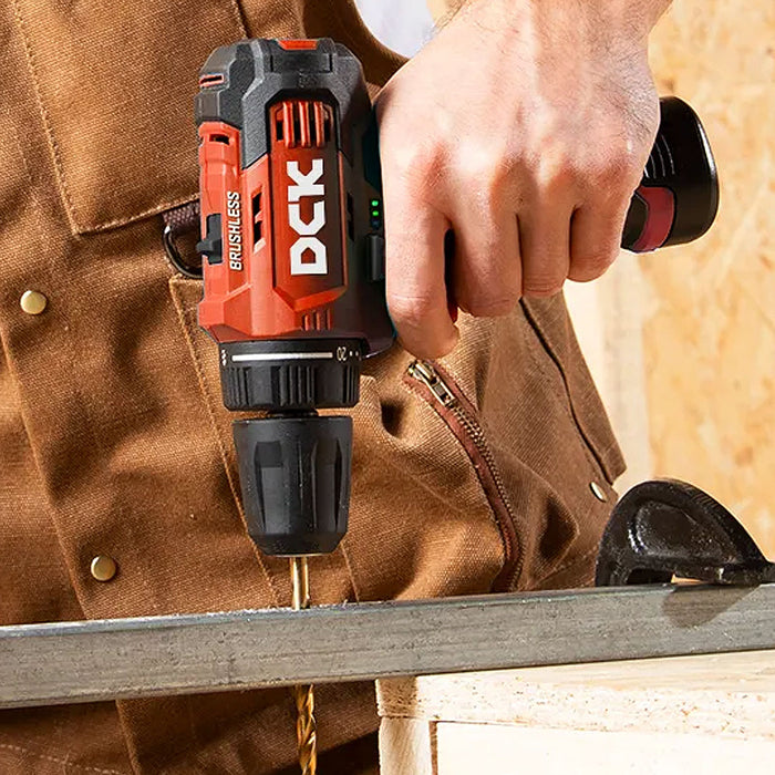 Máy khoan gỗ thép DCK KDJZ23-10 dùng Pin 12V, đầu kẹp 10mm