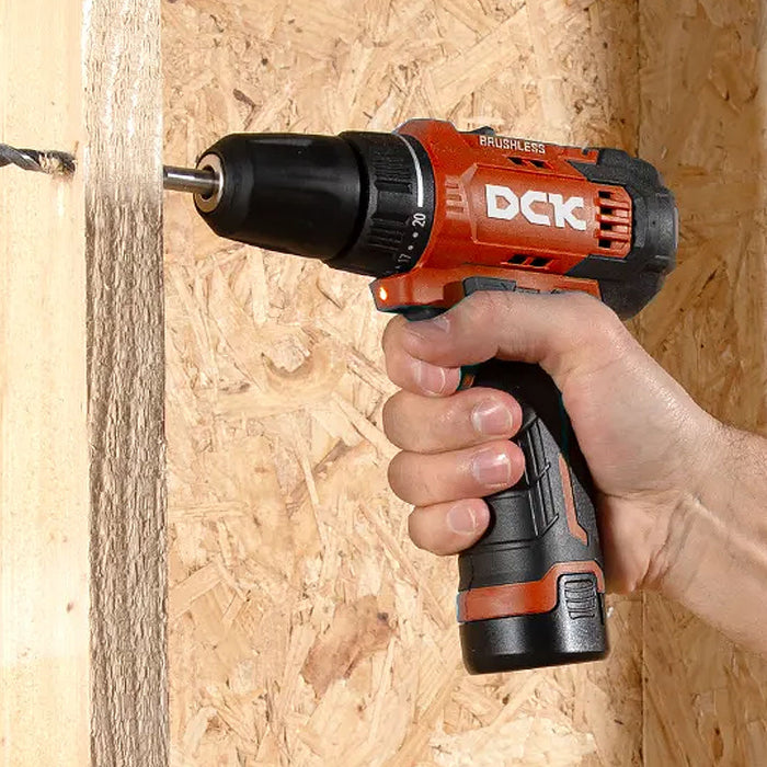 Máy khoan gỗ thép DCK KDJZ23-10 dùng Pin 12V, đầu kẹp 10mm