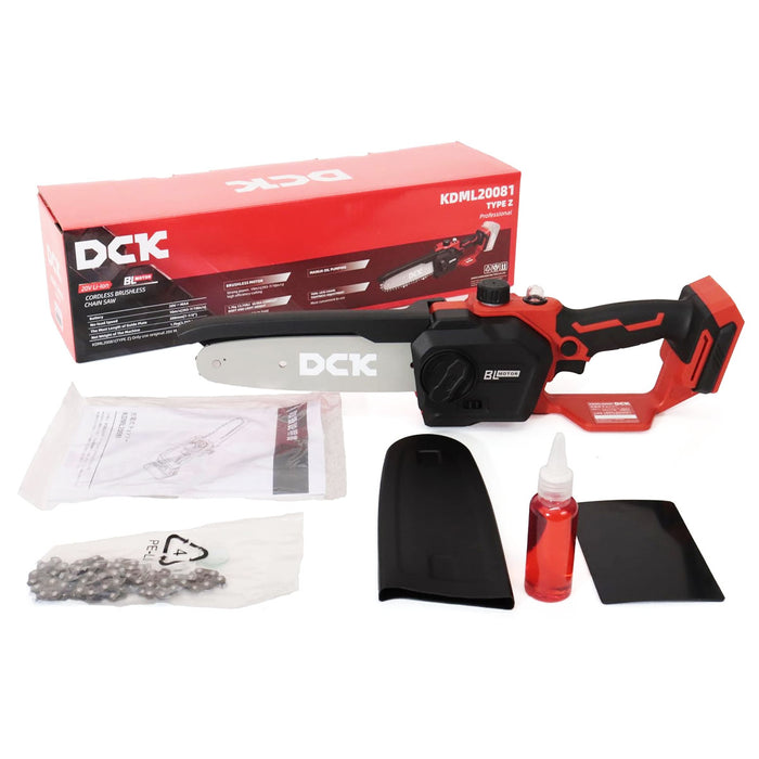 Máy cưa xích DCK KDML20081 dùng Pin 20V, chiều dài lam 200mm