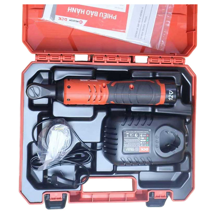 Máy siết bu lông góc DCK KDPB02-10 dùng Pin 12V, cốt 3/8 inch