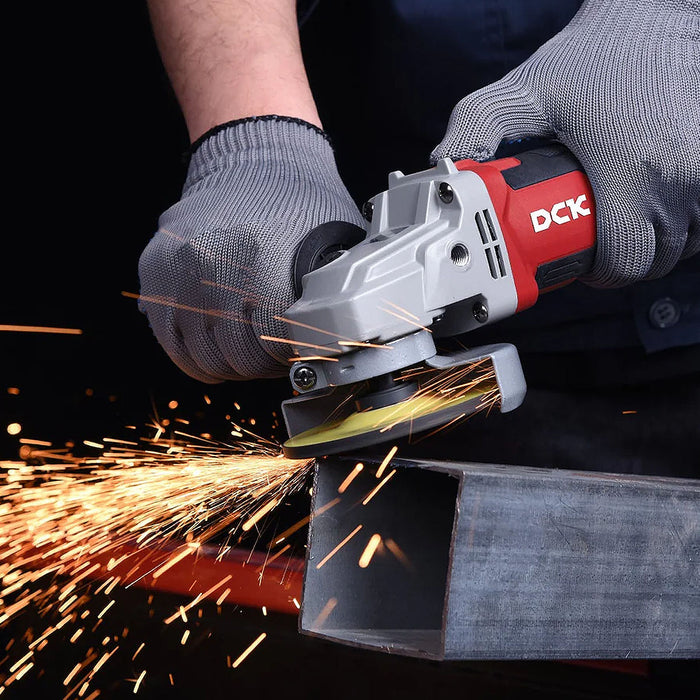 Máy mài góc DCK KDSM03-100 dùng Pin 20V, đường kính lưỡi 100mm, công tắc trượt