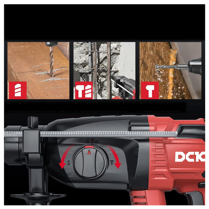 Máy khoan bê tông 3 chức năng DCK KDZC04-24 dùng Pin 20V, đuôi gài SDS-Plus
