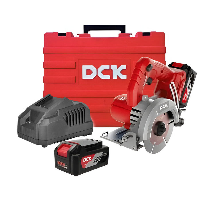 Máy cắt gạch đá DCK KDZE125 dùng Pin 20V, đường kính lưỡi 125mm