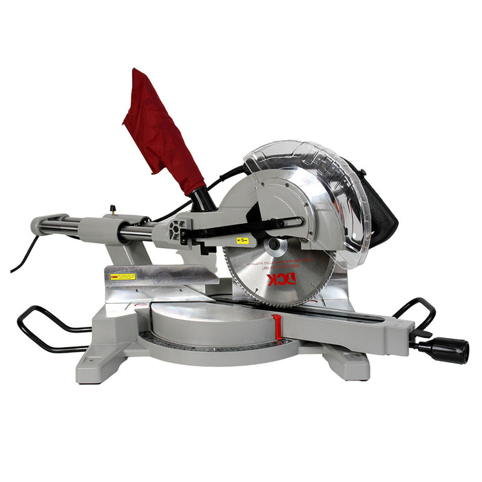 Máy cưa đa góc trượt DCK KJX06-255 công suất 1,650W, đường kính lưỡi 255mm