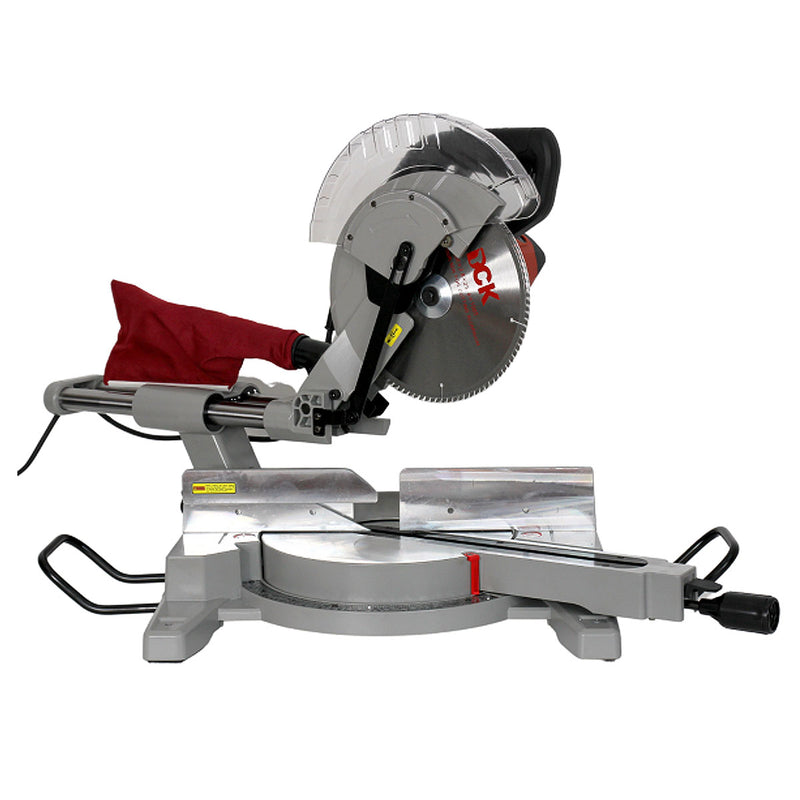 Máy cưa đa góc trượt DCK KJX06-255 công suất 1,650W, đường kính lưỡi 255mm