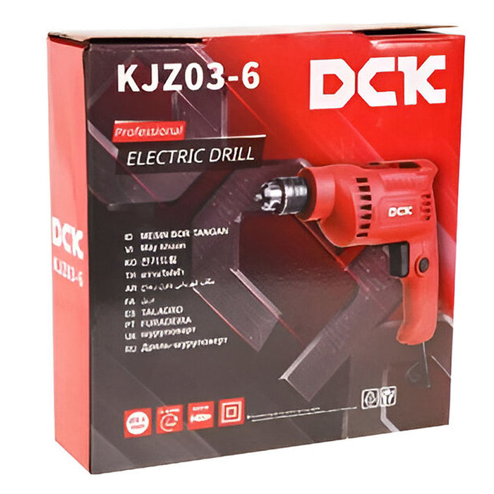 Máy khoan gỗ thép DCK KJZ03-6 công suất 420W, đầu kẹp 6.5mm