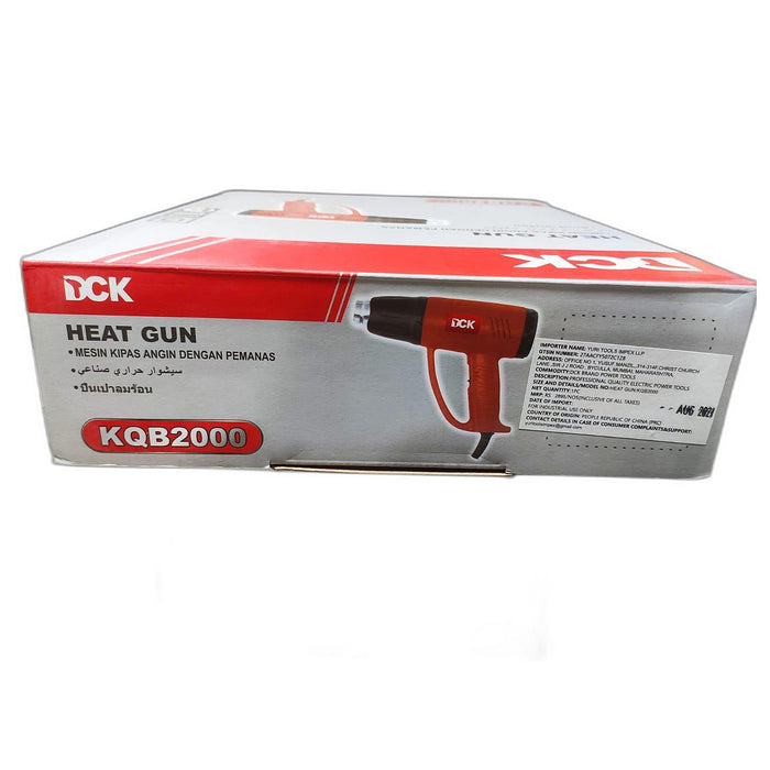 Máy khò nhiệt DCK KQB2000 công suất 2,000W, nhiệt độ từ 50° - 600°C