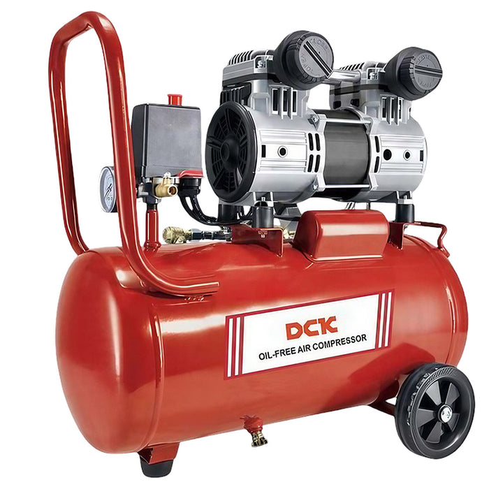 Máy nén khí không dầu DCK KQE1500/24L công suất 1,500W, bình chứa 24 lít
