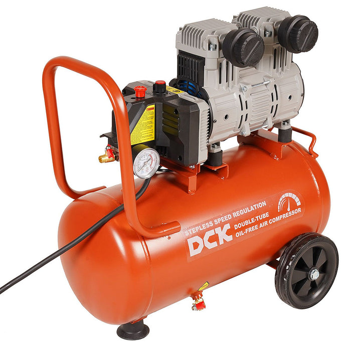 Máy nén khí không dầu DCK KQE1600/24L công suất 1,600W, bình chứa 24 lít