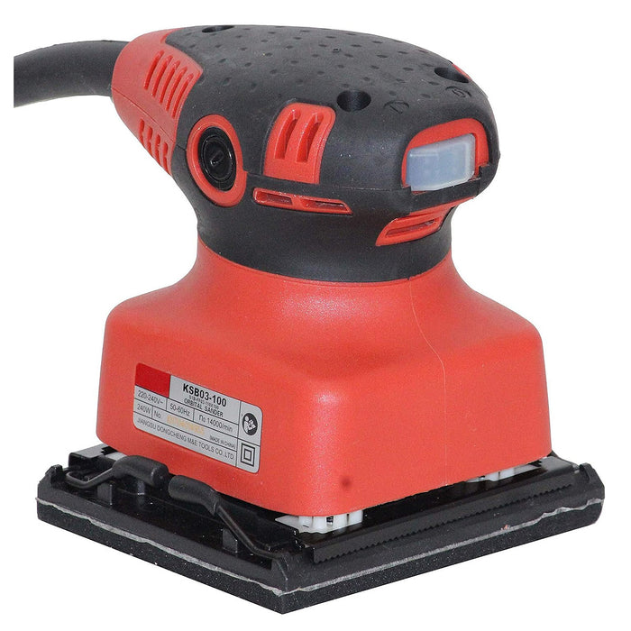 Máy chà nhám rung DCK KSB03-100 công suất 240W, kích thước đế 100 x 110mm