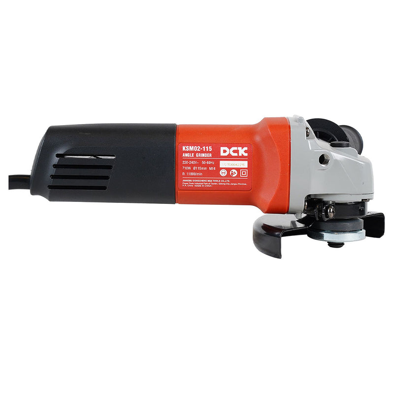 Máy mài góc DCK KSM02-115 công suất 710W, đường kính lưỡi 115mm, công tắc trượt
