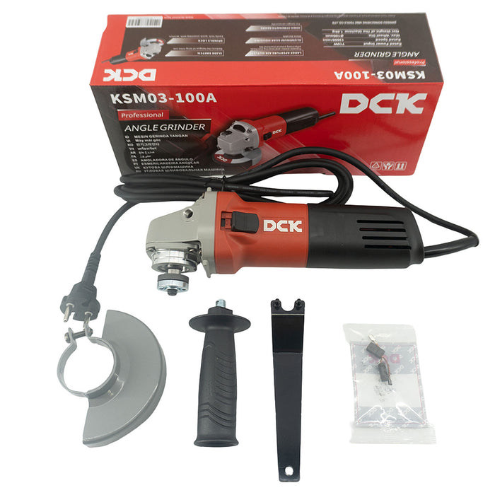 Máy mài góc DCK KSM03-100A công suất 710W, đường kính lưỡi 100mm, công tắc trượt