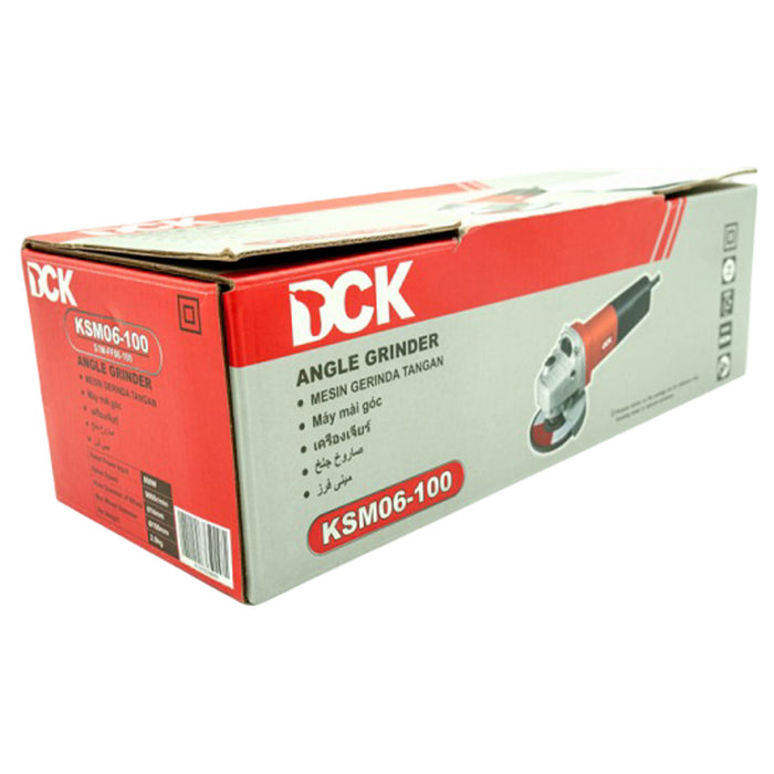 Máy mài góc DCK KSM06-100 công suất 800W, đường kính lưỡi 100mm, công tắc đuôi