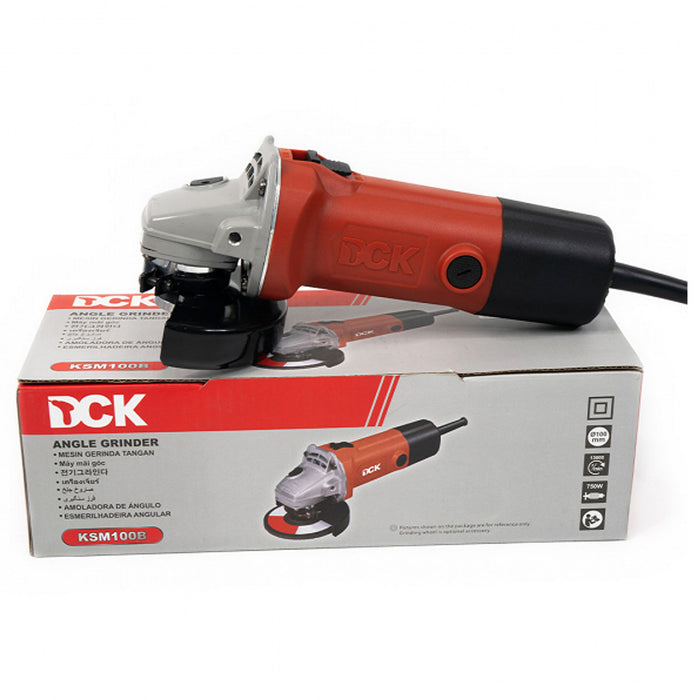 Máy mài góc DCK KSM100B công suất 750W, đường kính lưỡi 100mm, công tắc trượt