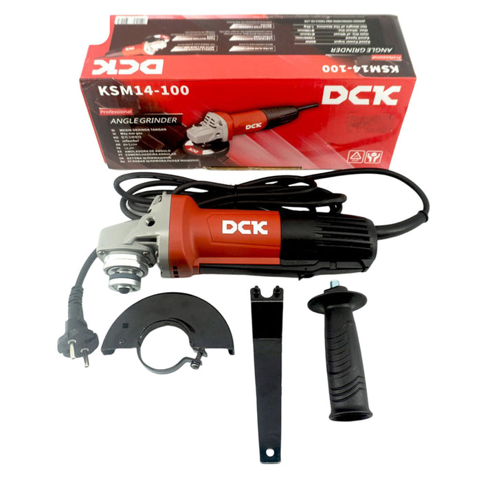 Máy mài góc DCK KSM14-100 công suất 800W, đường kính lưỡi 100mm, công tắc bóp