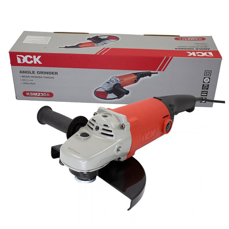 Máy mài góc DCK KSM230A công suất 2,200W, đường kính lưỡi 230mm, công tắc bóp, khởi động mềm