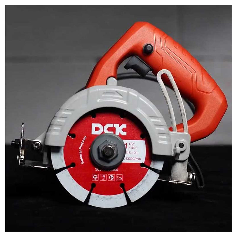 Máy cắt gạch đá DCK KZE06-110 công suất 1,800W, đường kính lưỡi 110mm