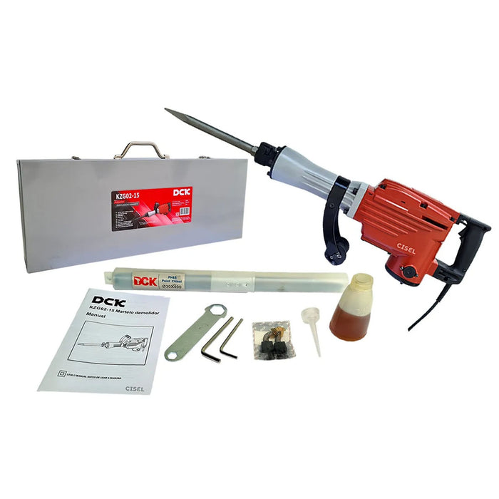 Máy đục bê tông hạng nặng DCK KZG02-15 công suất 1,010W, đuôi lục giác 30mm