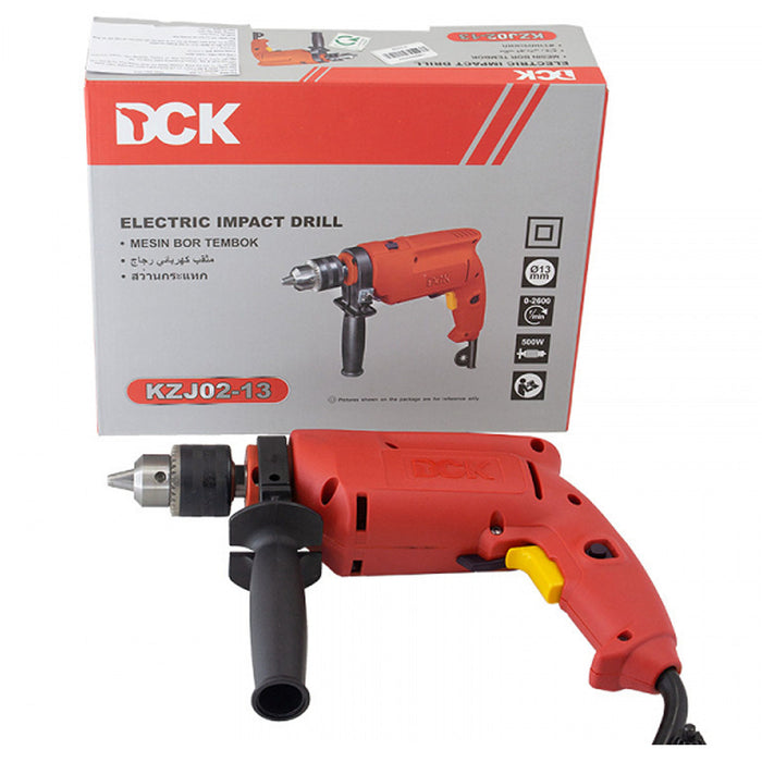 Máy khoan búa DCK KZJ02-13 công suất 500W, đầu kẹp 13mm