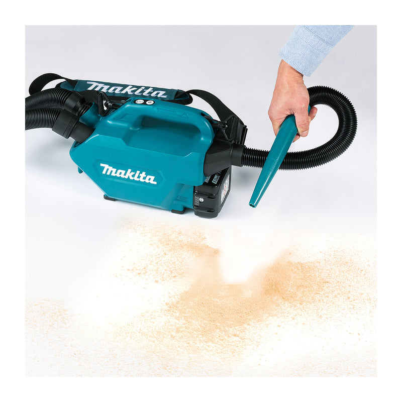 Máy hút bụi Makita DCL184 dùng Pin 18V LXT lực hút tối đa 5.4 kPa, khả năng chứa bụi 500ml
