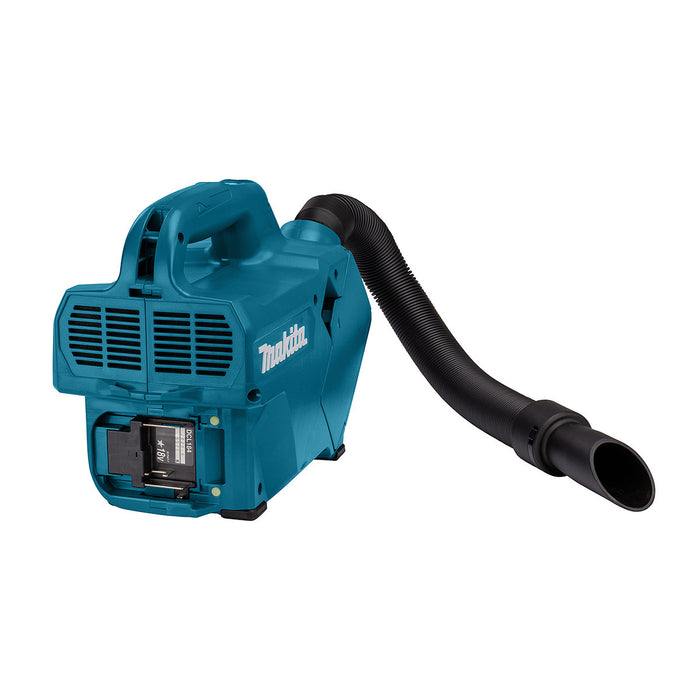 Máy hút bụi Makita DCL184 dùng Pin 18V LXT lực hút tối đa 5.4 kPa, khả năng chứa bụi 500ml