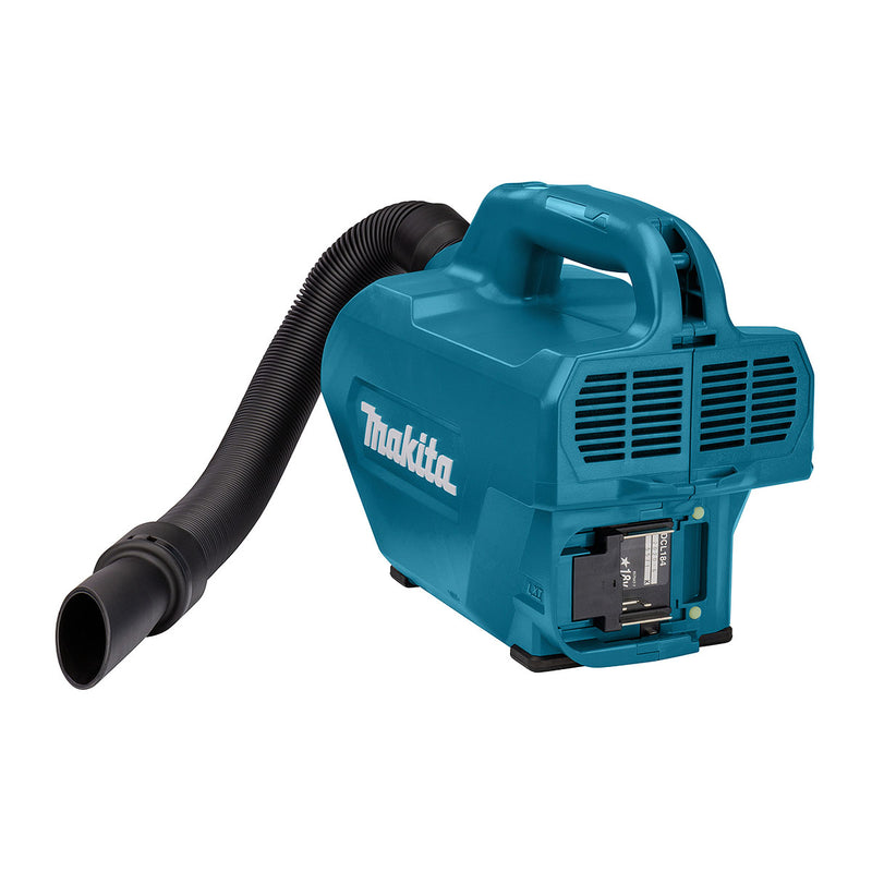 Máy hút bụi Makita DCL184 dùng Pin 18V LXT lực hút tối đa 5.4 kPa, khả năng chứa bụi 500ml