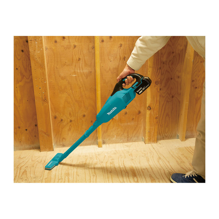 Máy hút bụi cầm tay Makita DCL282F dùng Pin 18V LXT, công suất hút 60W, khả năng chứa bụi 500ml bộ lọc HEPA