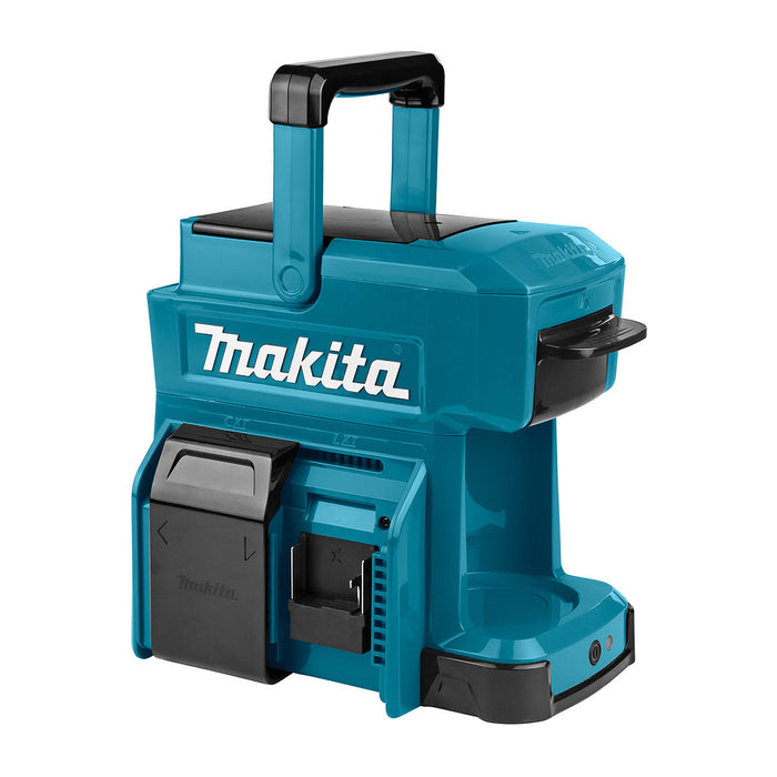 Máy pha cà phê Makita DCM501 dùng pin 18V LXT, 14.4V, 12Vmax CXT, dung tích 240mL