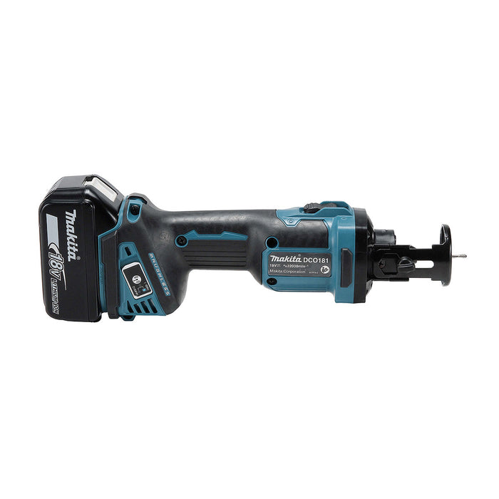 Máy cắt thạch cao Makita DCO181 dùng Pin 18V LXT đầu côn 3.18mm (1/8 inch), 6.35mm (1/4 inch), công nghệ AWS