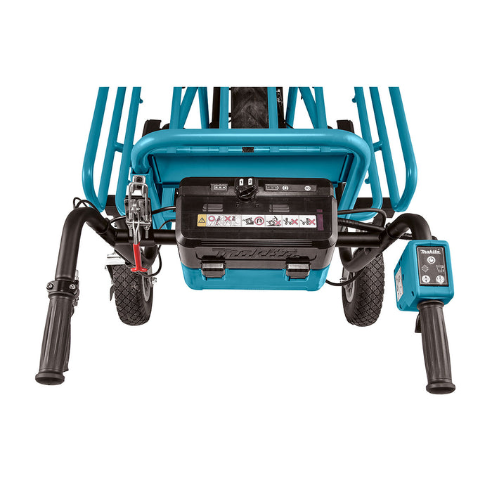 Xe vận chuyển hàng hóa Makita DCU180 dùng Pin 18V x2 LXT, dạng xe 3 bánh, tải trọng 130kg