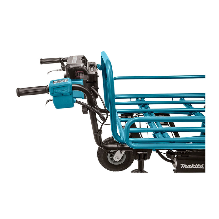 Xe vận chuyển hàng hóa Makita DCU180 dùng Pin 18V x2 LXT, dạng xe 3 bánh, tải trọng 130kg