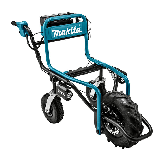 Xe vận chuyển hàng hóa Makita DCU180 dùng Pin 18V x2 LXT, dạng xe 3 bánh, tải trọng 130kg