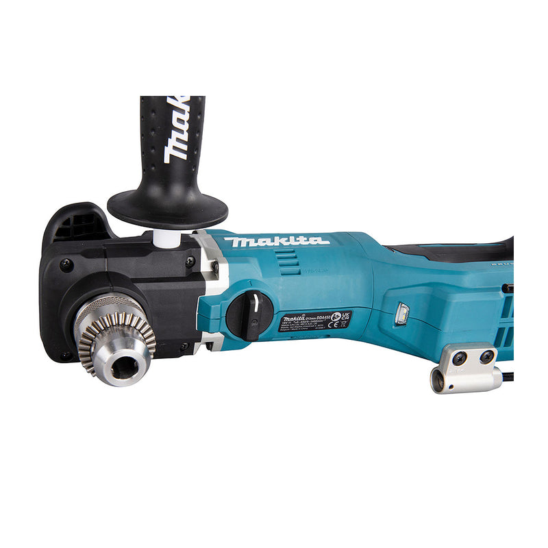 Máy khoan góc Makita DDA450 dùng Pin 18V LXT, đầu khoan có khóa 13mm, công nghệ ADT