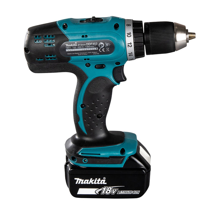 Máy khoan gỗ thép Makita DDF453 dùng Pin 18V LXT đầu kẹp 13mm