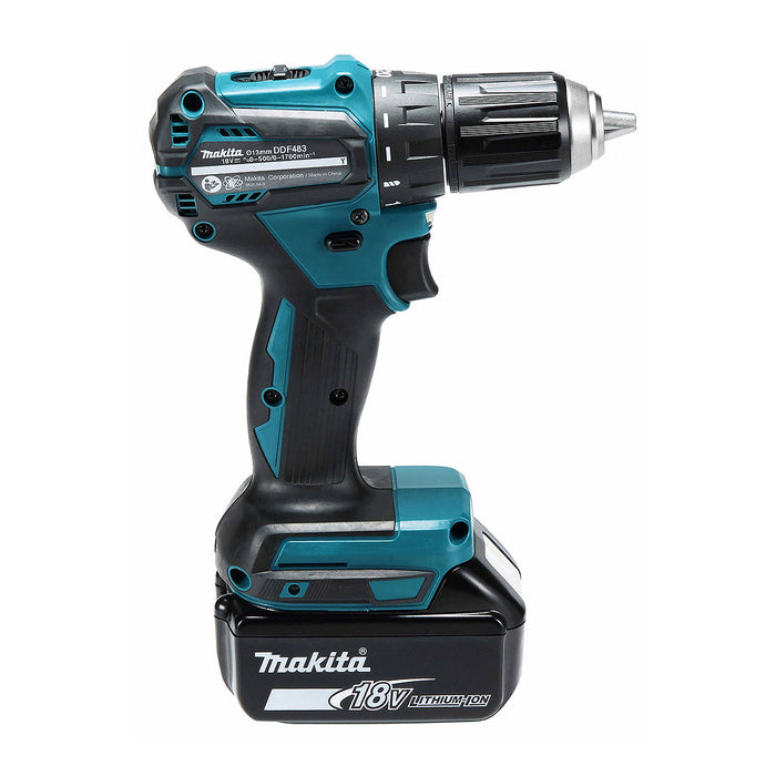 Máy khoan gỗ thép Makita DDF483 dùng Pin 18V LXT đầu kẹp 13mm
