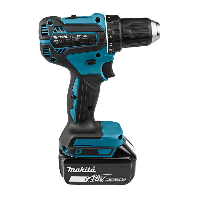 Máy khoan gỗ thép Makita DDF485 dùng Pin 18V LXT đầu kẹp 13mm