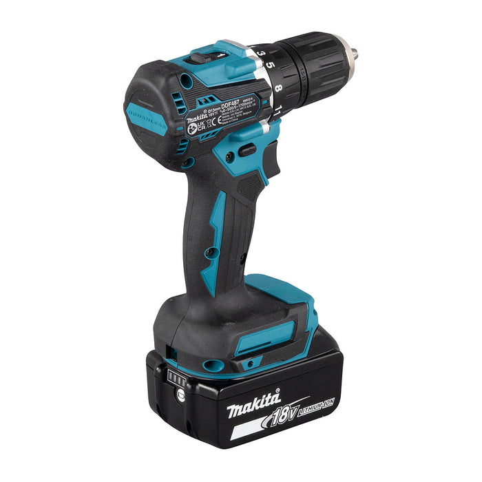 Máy khoan gỗ thép Makita DDF487 dùng Pin 18V LXT đâu kẹp 13mm