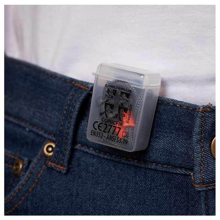 Nút bịt tai chống ồn có dây đeo kèm hộp nhựa Delta Plus CONICFIR050 chất liệu cao su nhiệt dẻo TPR