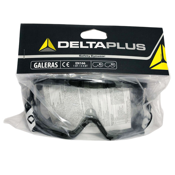 Kính bảo hộ chống hóa chất Delta Plus Galeras chống trầy xước, chống đọng sương