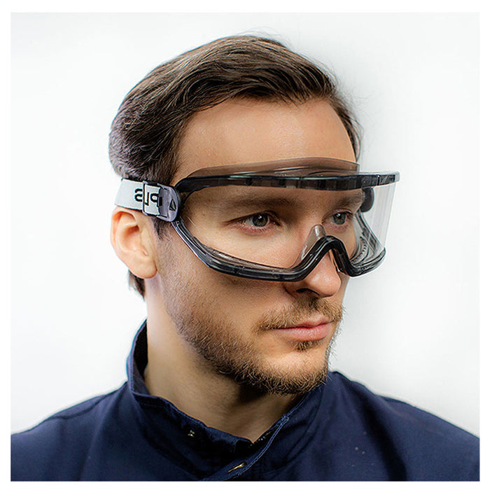 Kính bảo hộ chống hóa chất Delta Plus Galeras chống trầy xước, chống đọng sương