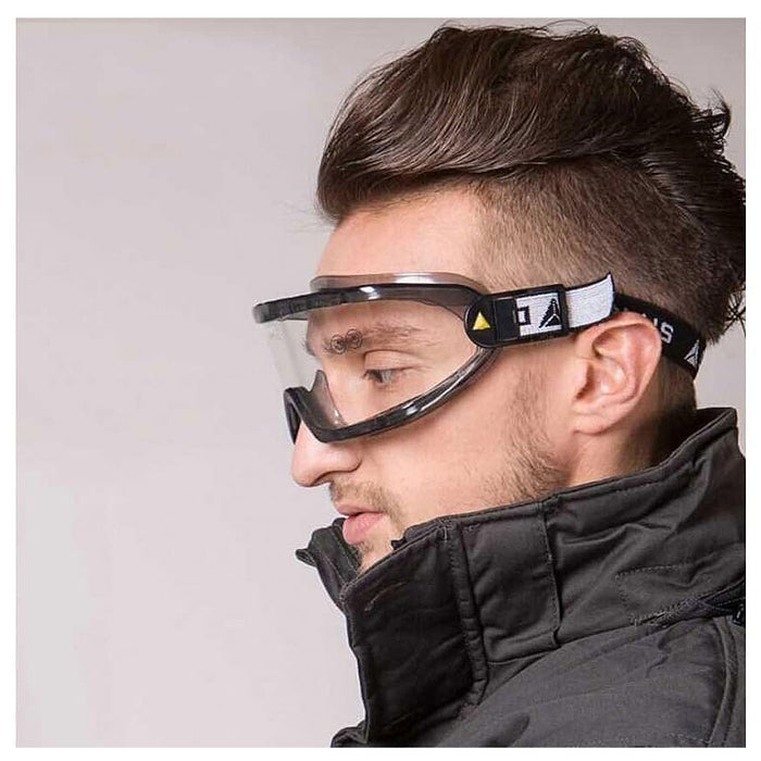 Kính bảo hộ chống hóa chất Delta Plus Galeras chống trầy xước, chống đọng sương