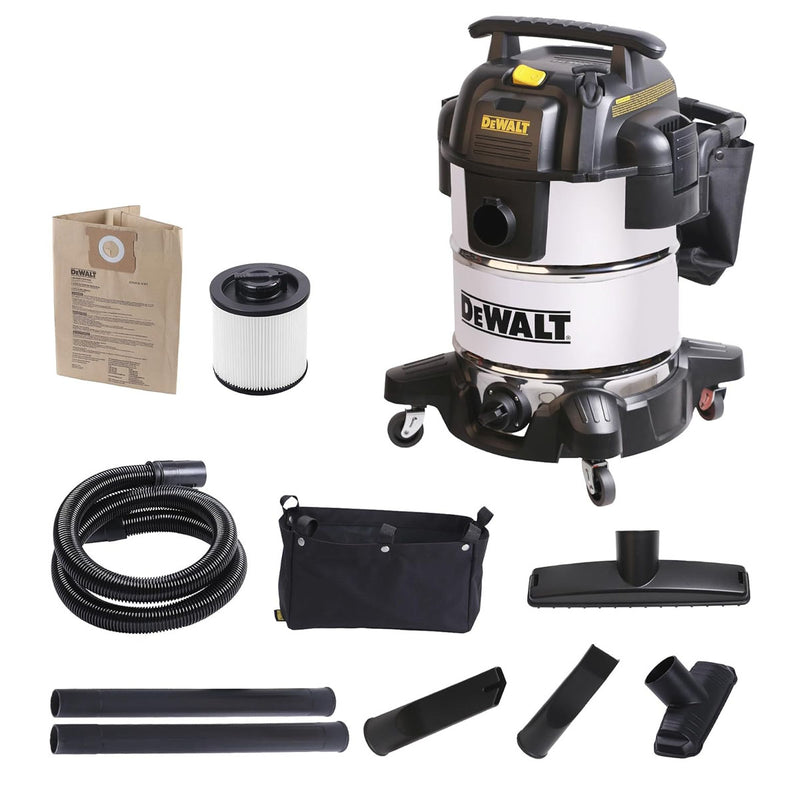 Máy hút bụi Dewalt DXV38SD công suất 1250W, dung tích 38 lít (hút khô/ướt/thổi)